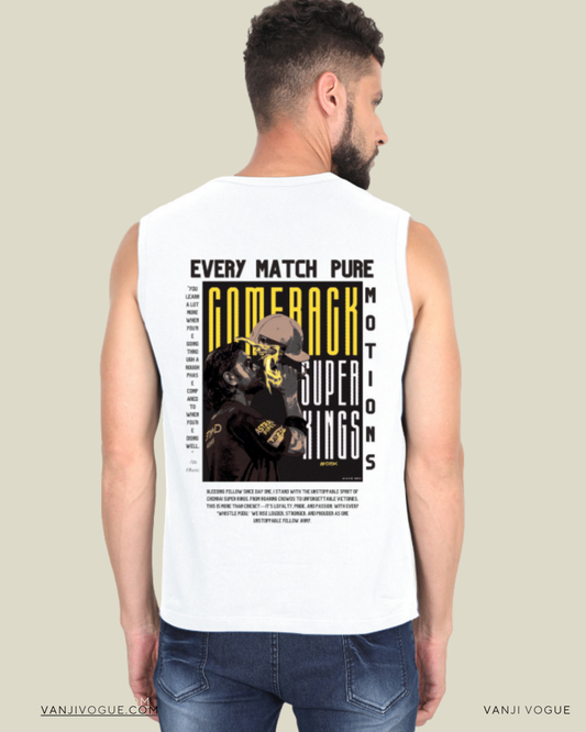 Men's Sleeveless Conquered - White