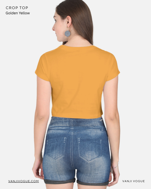 Crop Top-Golden Yellow