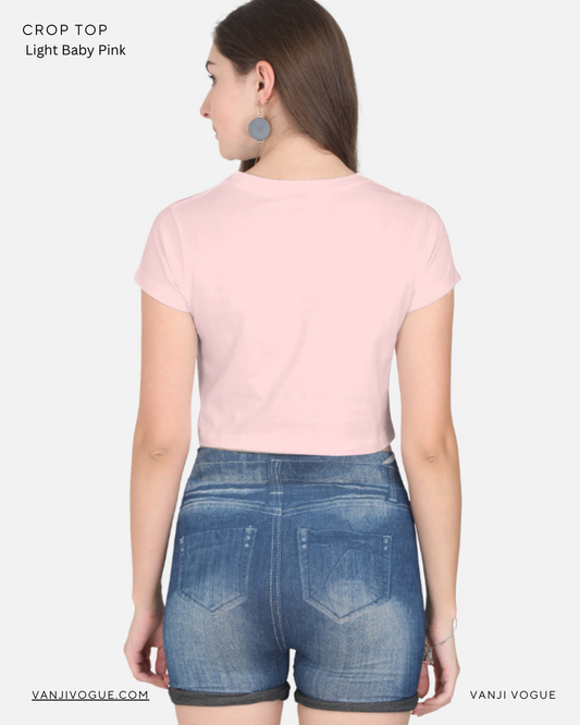 Crop Top-Light Baby Pink