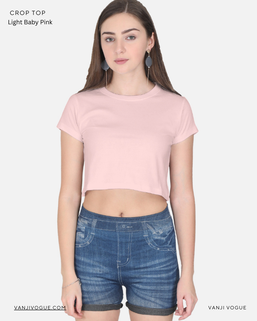 Crop Top-Light Baby Pink