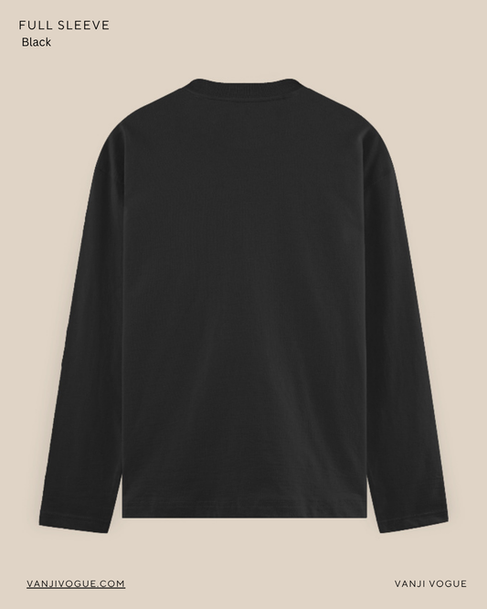 Men's Full Sleeve T-Shirt - Black