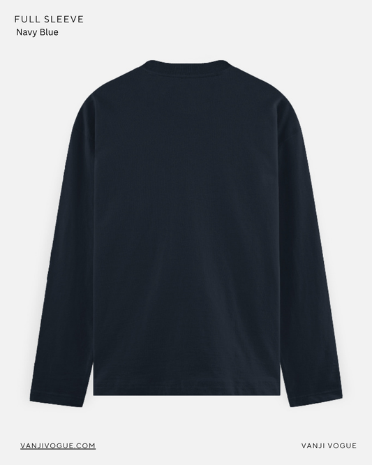 Men's Full Sleeve T-Shirt - Navy Blue