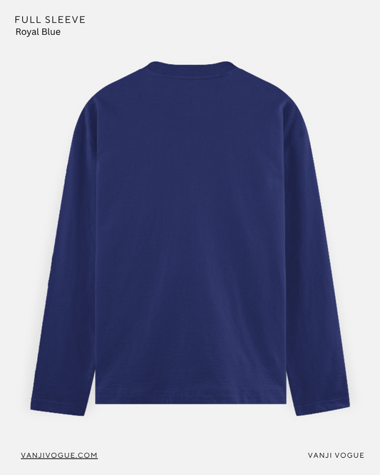 Men's Full Sleeve T-Shirt-Royal Blue