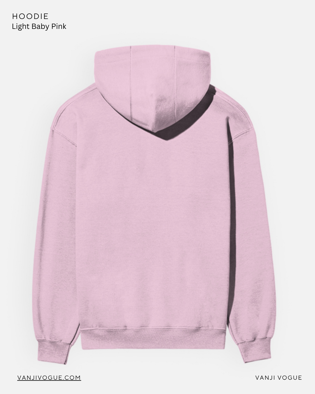 Unisex Hoodie-Light Baby Pink