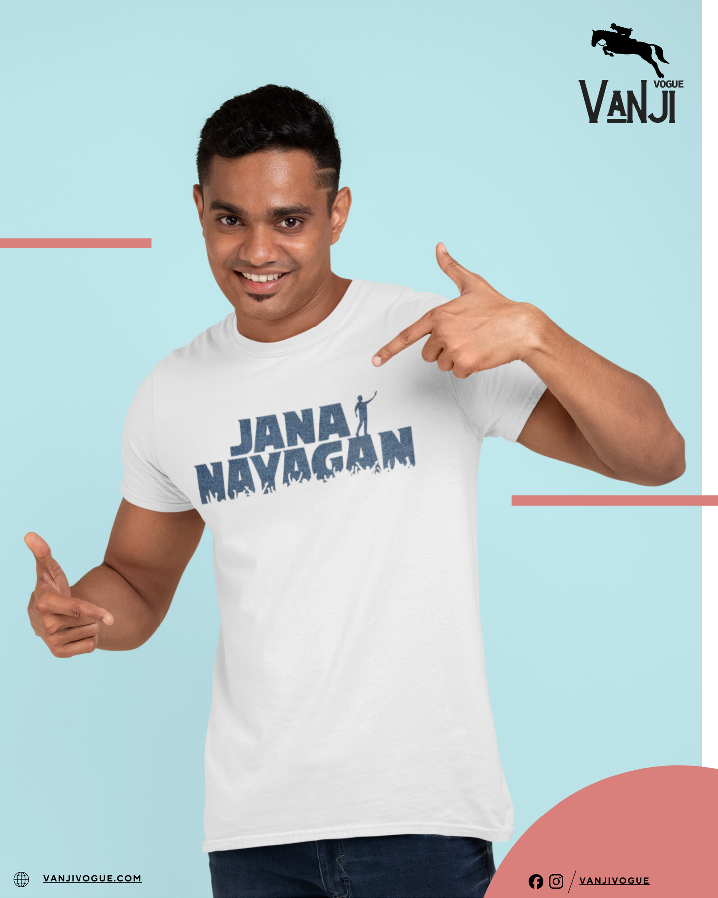 Jananayagan - Engish- White Blue
