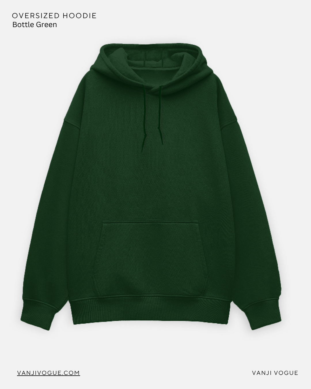 Unisex Oversized Hoodie-Bottle Green