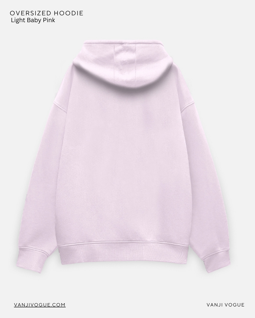Unisex Oversized Hoodie-Light Baby Pink