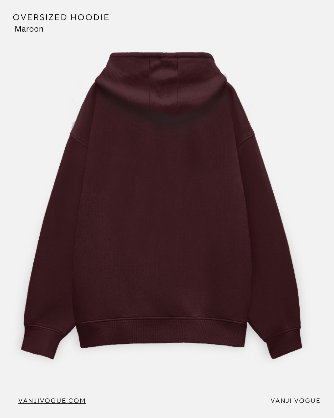 Unisex Oversized Hoodie-Maroon
