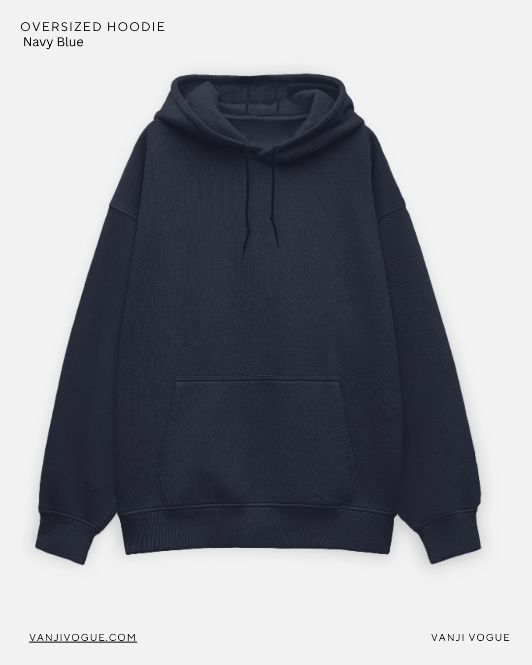 Unisex Oversized Hoodie-Navy Blue