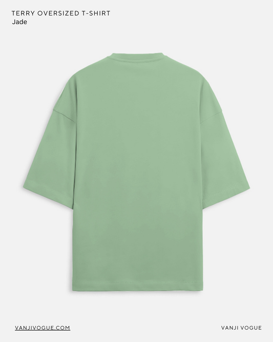 Unisex Terry Oversized Tee - Jade