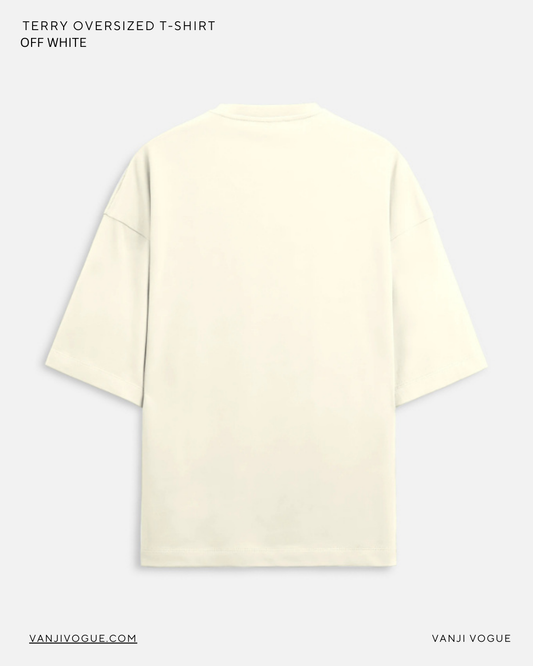 Unisex Terry Oversized Tee - Off White