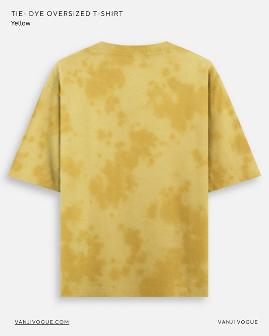 Unisex Tie Dye Oversized T-Shirt-Yellow