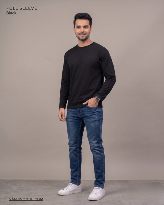 Full Sleeve T-Shirt - Black