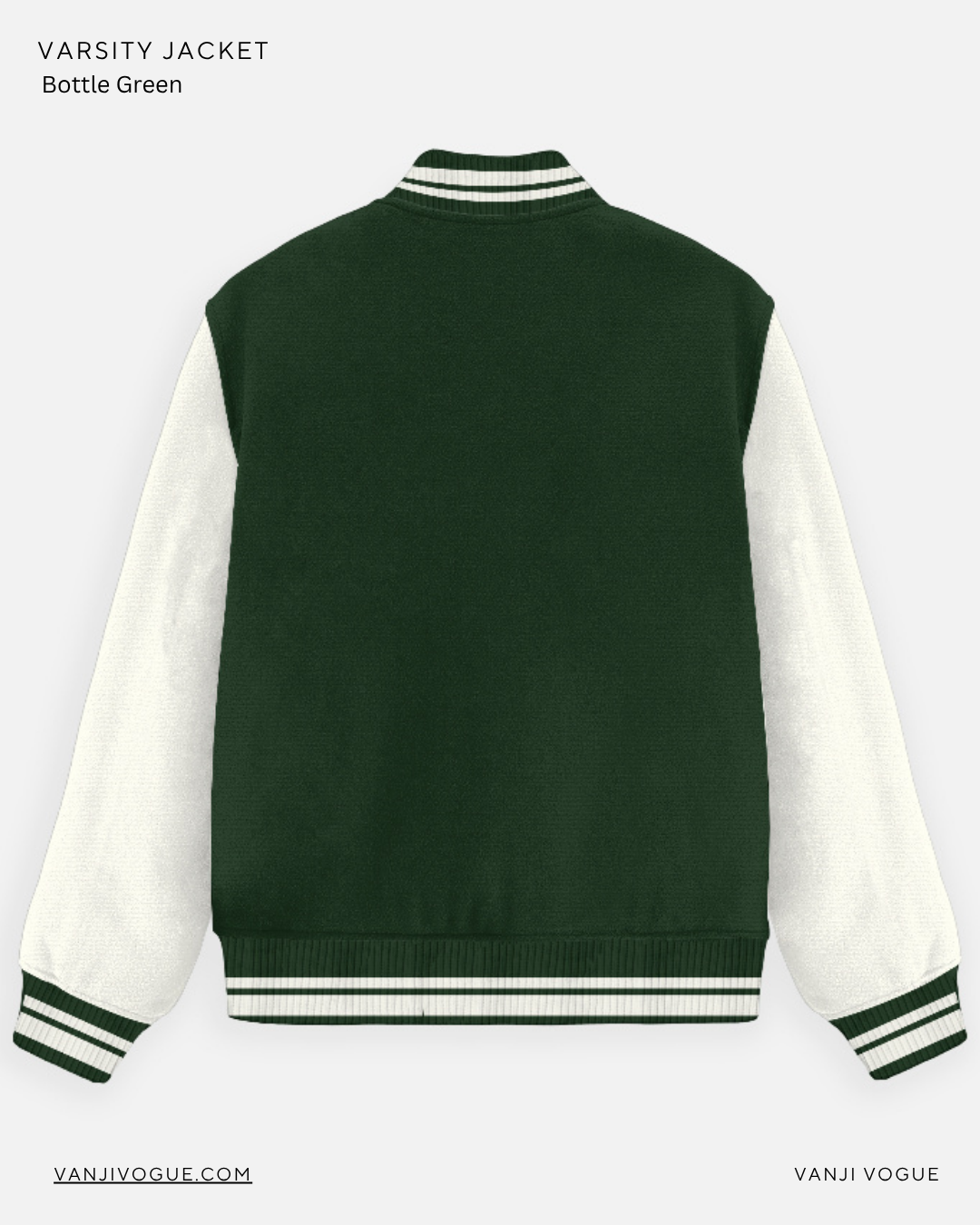 Unisex Varsity Jacket-Bottle Green