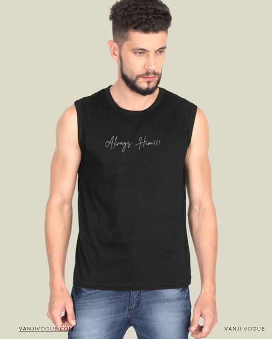 Men's Sleeveless Always HIM - Black