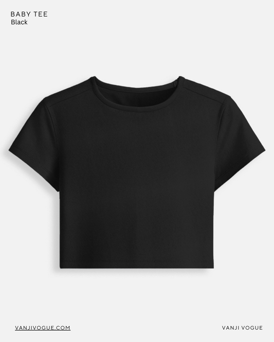Baby Tee-Black