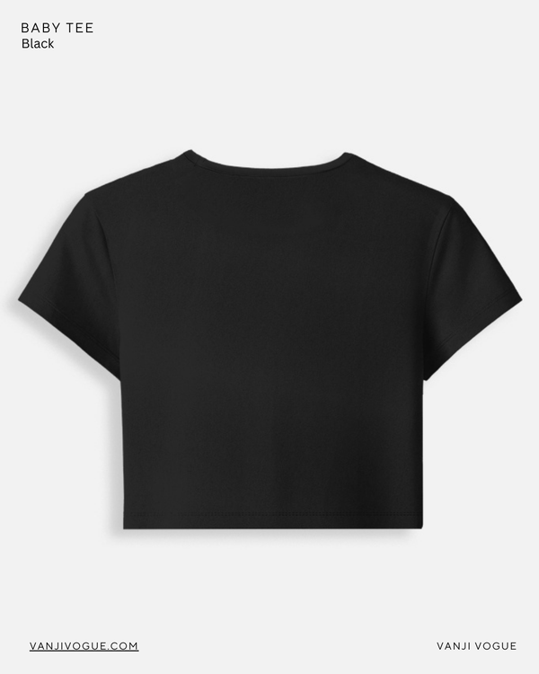 Baby Tee-Black — alternate view