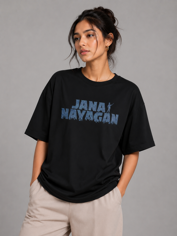 Jana Nayagan Black T-Shirt – Premium Graphic Cotton Tee — alternate view