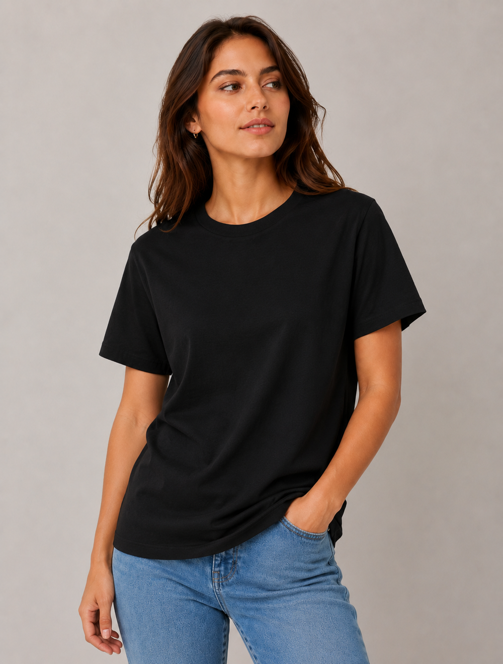 Unisex Oversized Classic T-Shirt-Black - view 2
