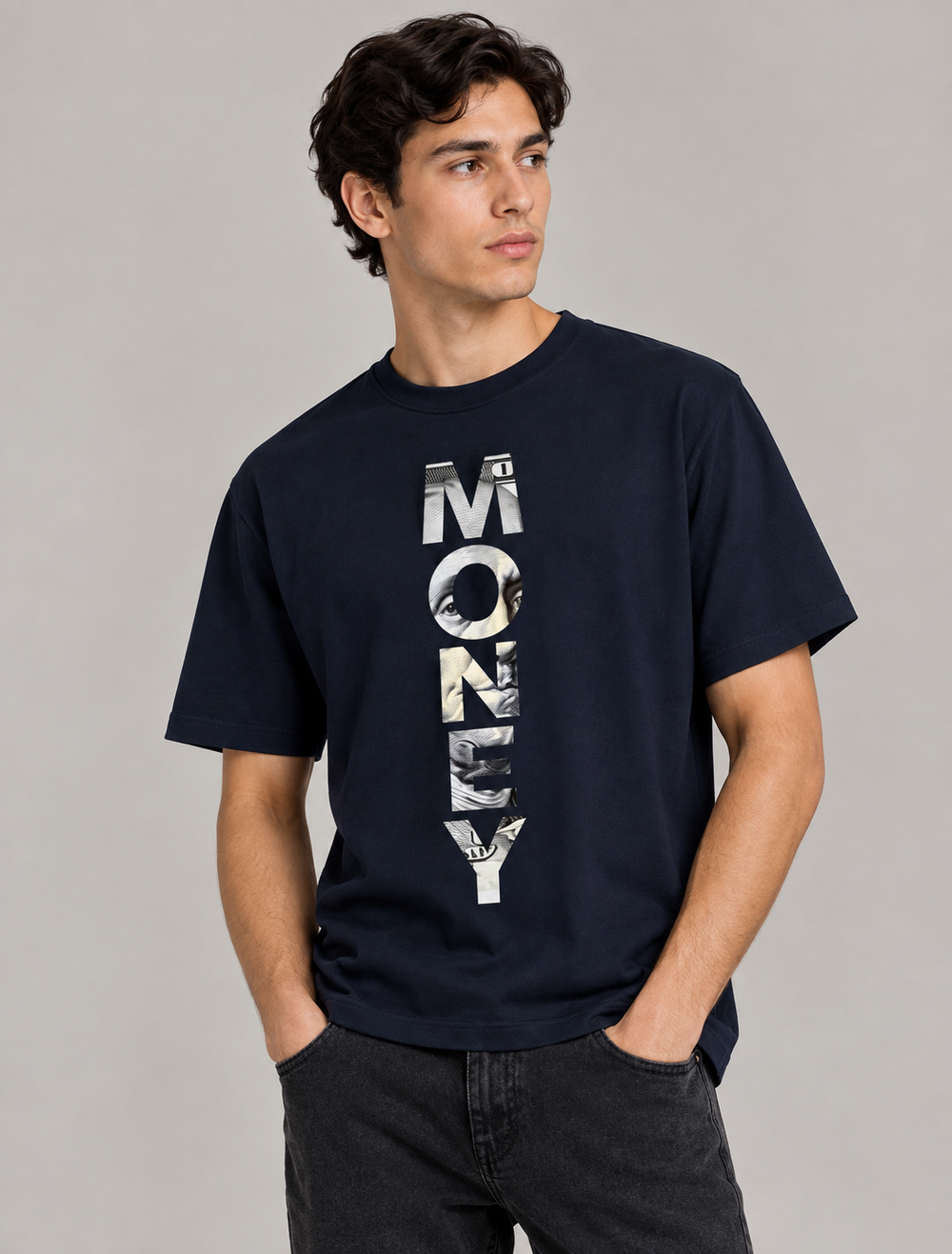 Unisex Terry Oversized Tee - Money - view 1
