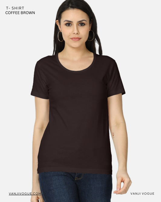 Women's Classic T-Shirt-Coffee Brown