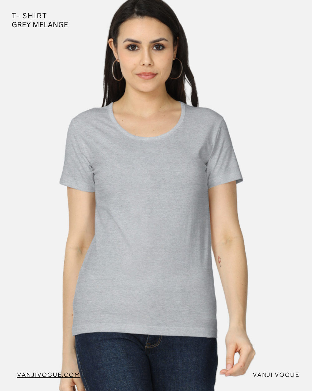 Women's Classic T-Shirt-Grey Melange - view 1