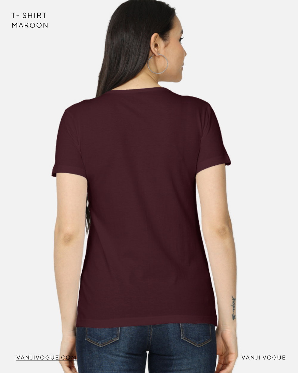 Women's Classic T-Shirt-Maroon - view 2