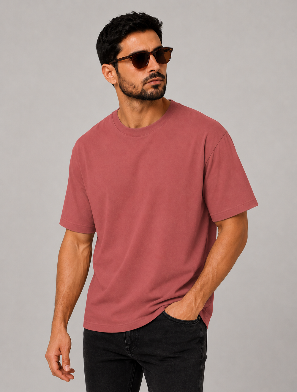 Unisex Oversized Classic T-Shirt-Coral - view 1