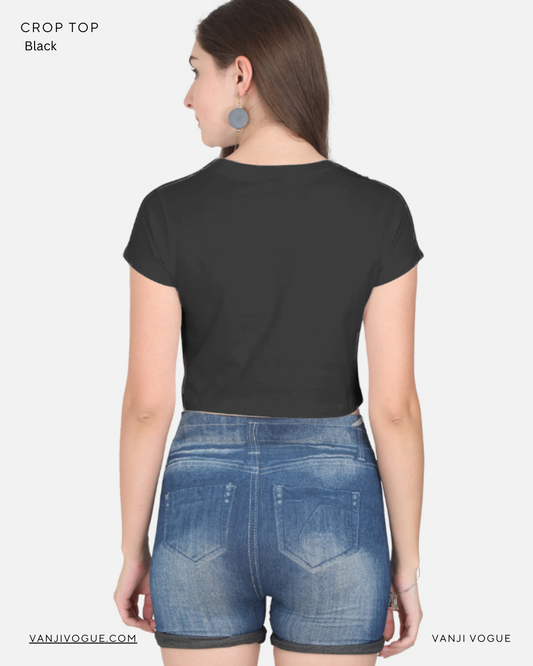 Crop Top-Black
