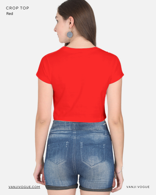 Crop Top-Red