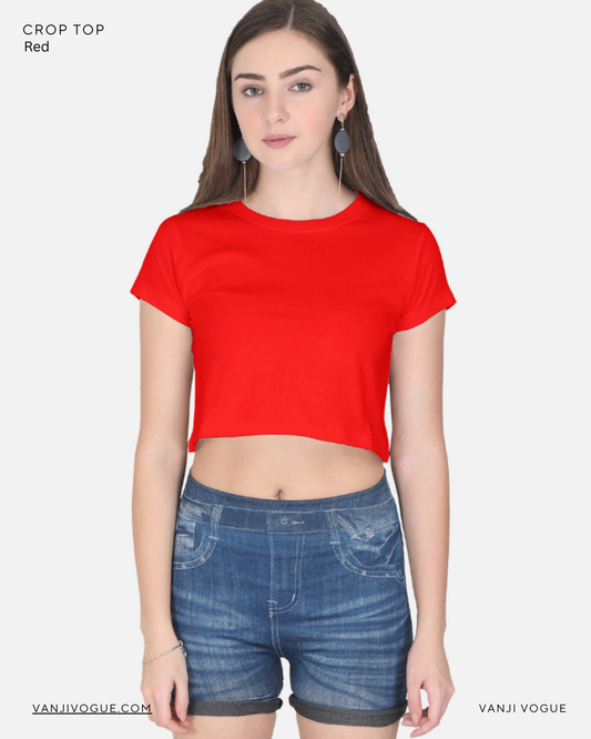 Crop Top-Red