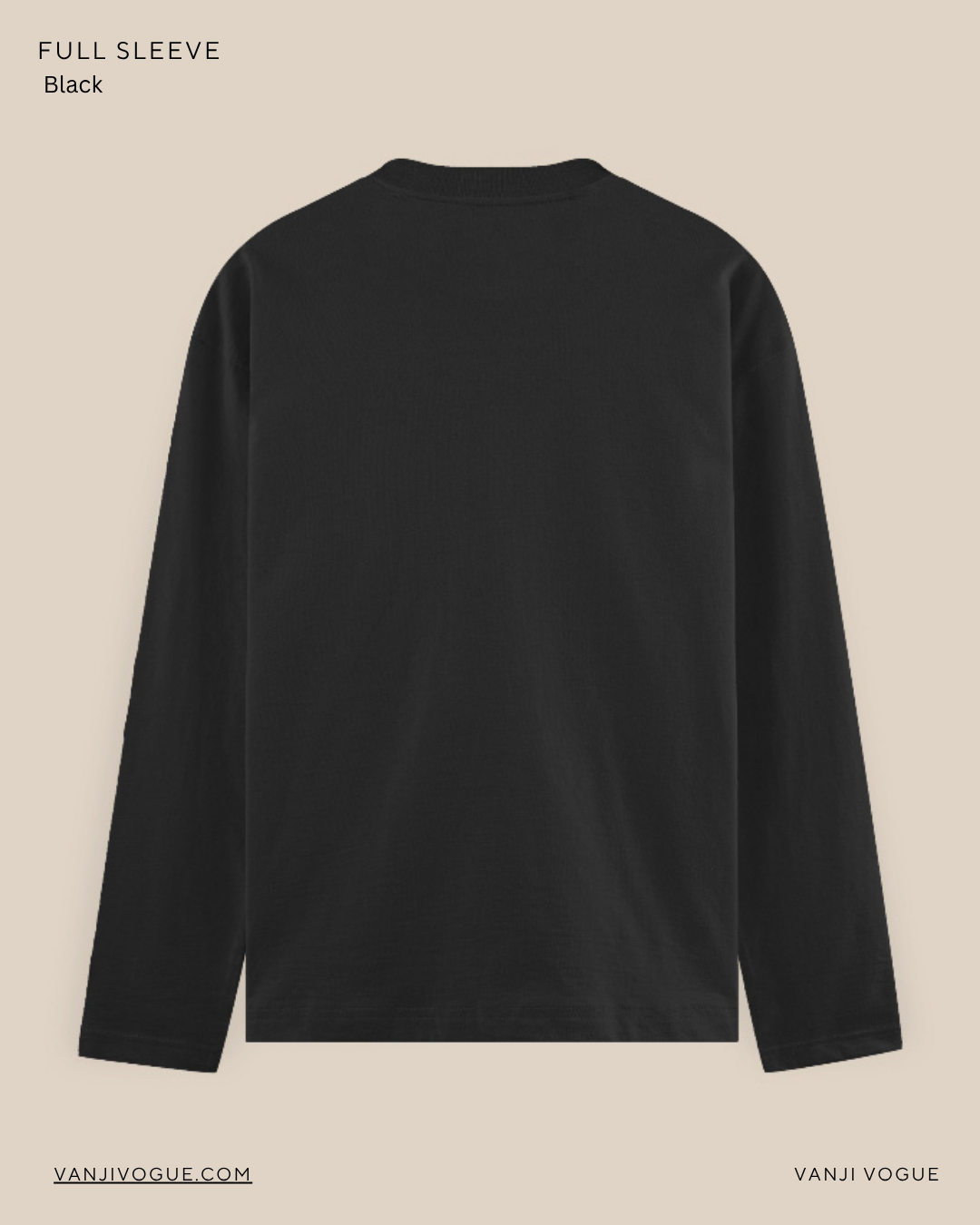 Men's Full Sleeve T-Shirt - Black