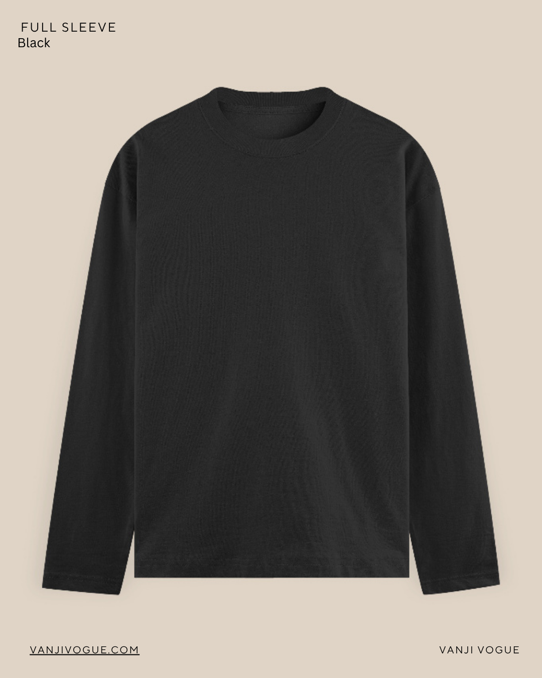 Men's Full Sleeve T-Shirt - Black