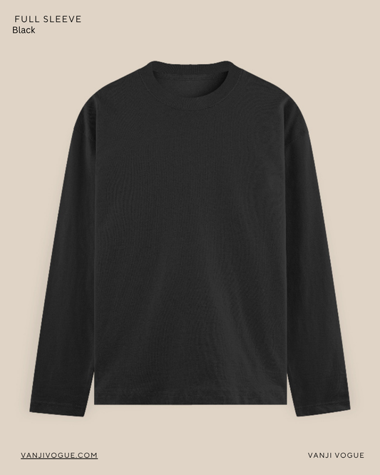 Men's Full Sleeve T-Shirt - Black