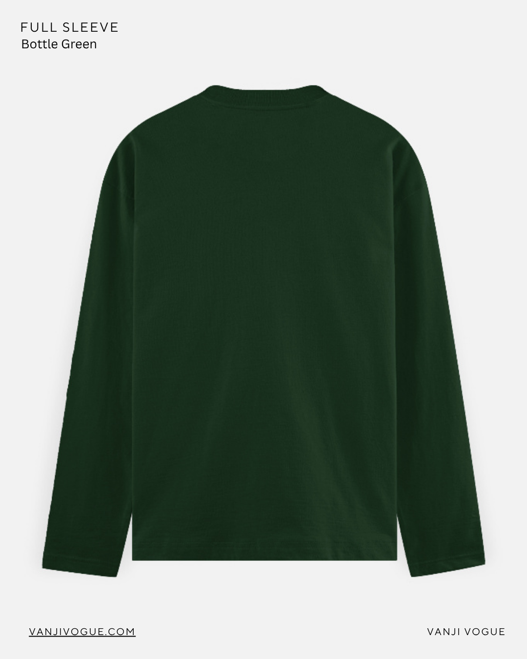 Men's Full Sleeve T-Shirt-Bottle green