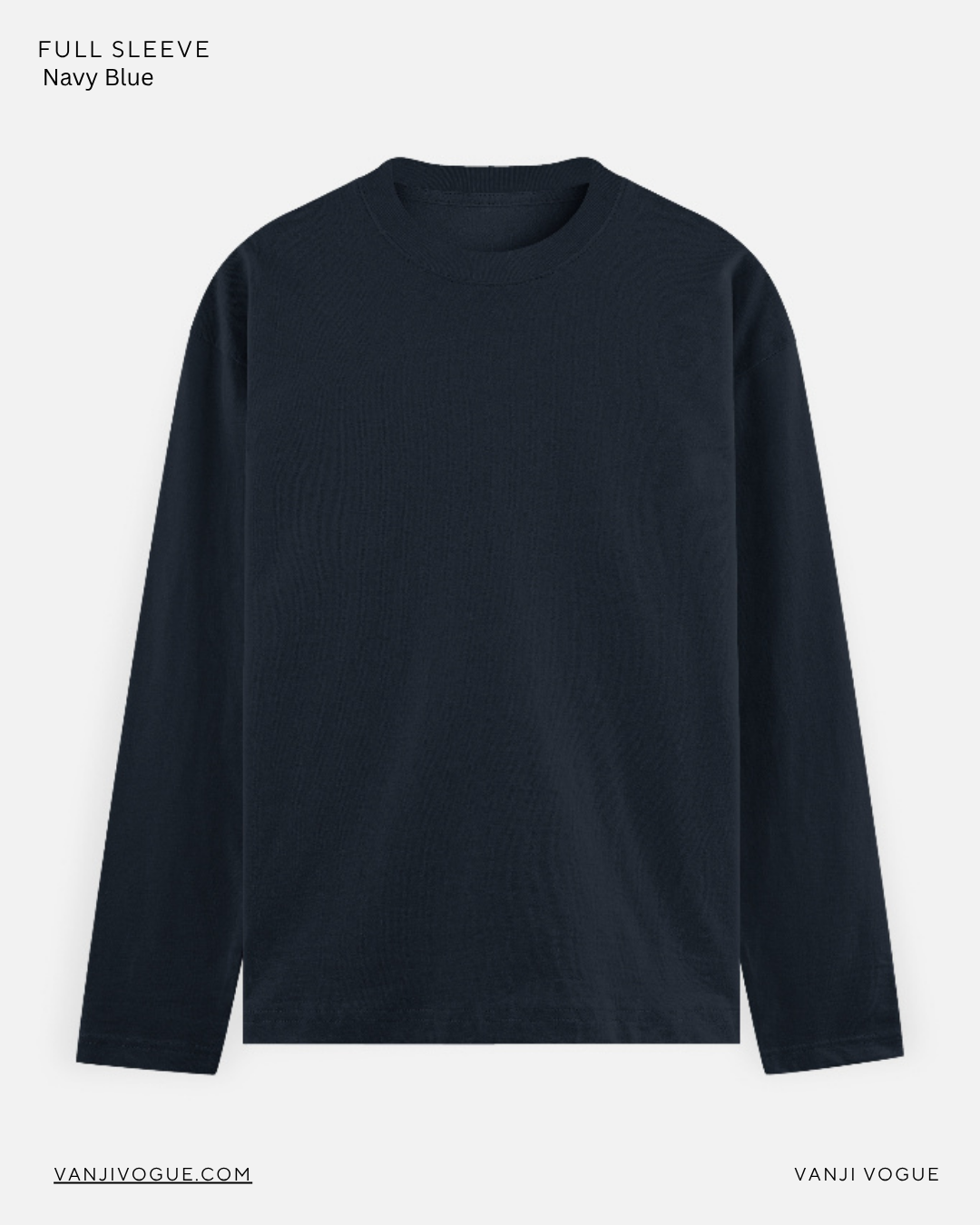Men's Full Sleeve T-Shirt - Navy Blue
