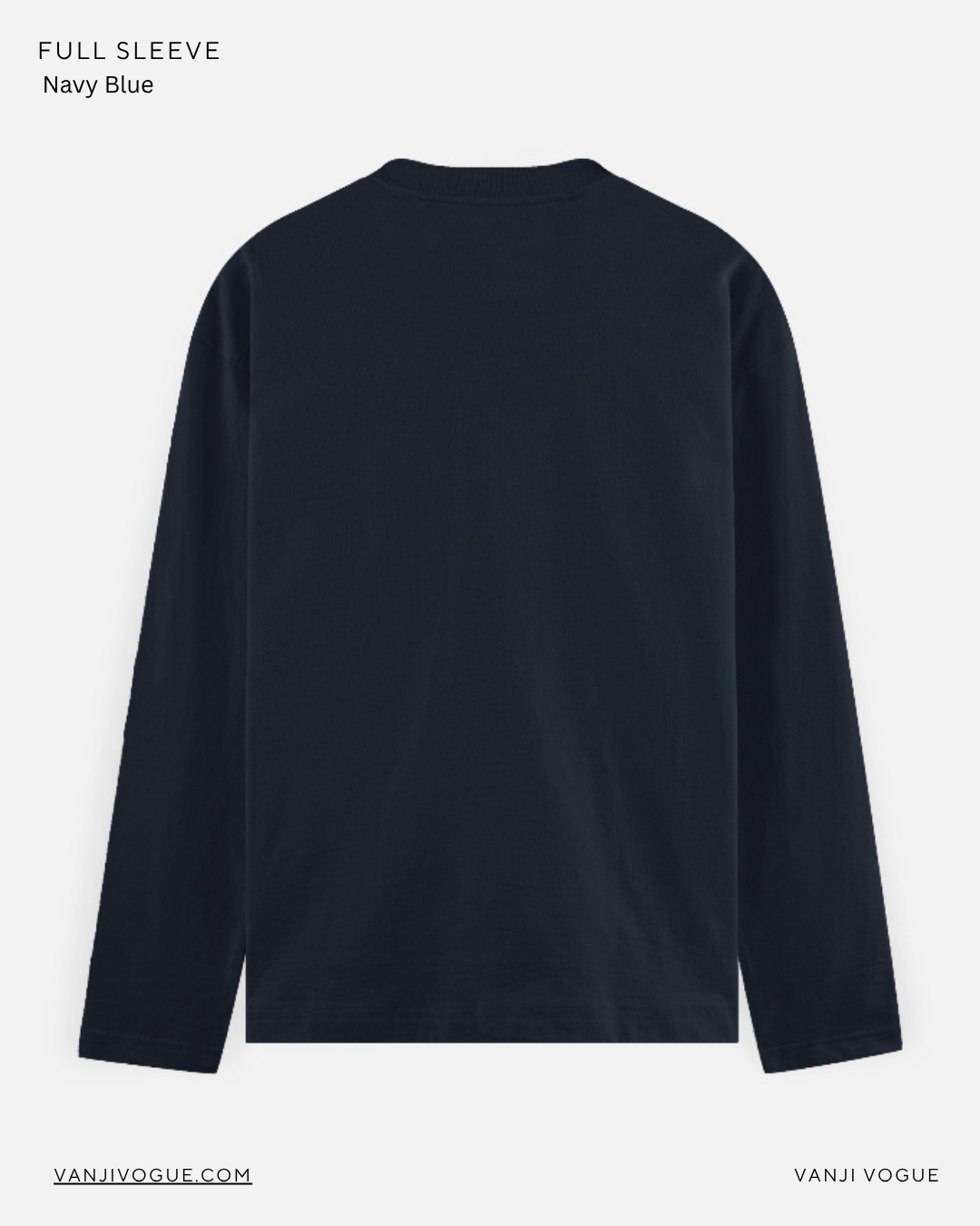 Men's Full Sleeve T-Shirt - Navy Blue