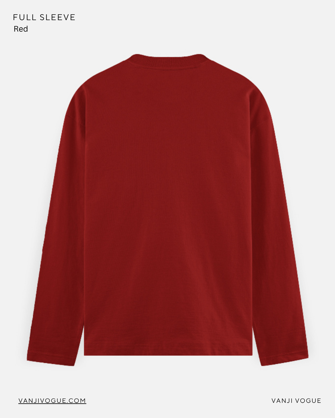 Men's Full Sleeve T-Shirt-Red