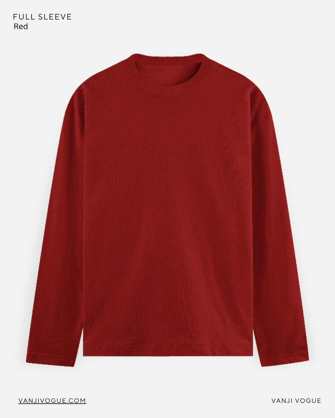Men's Full Sleeve T-Shirt-Red