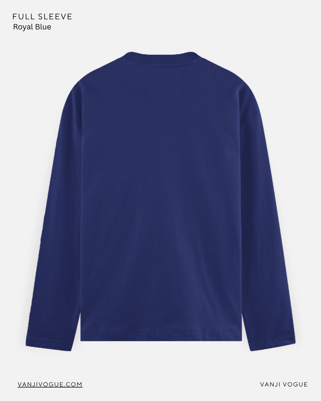 Men's Full Sleeve T-Shirt-Royal Blue