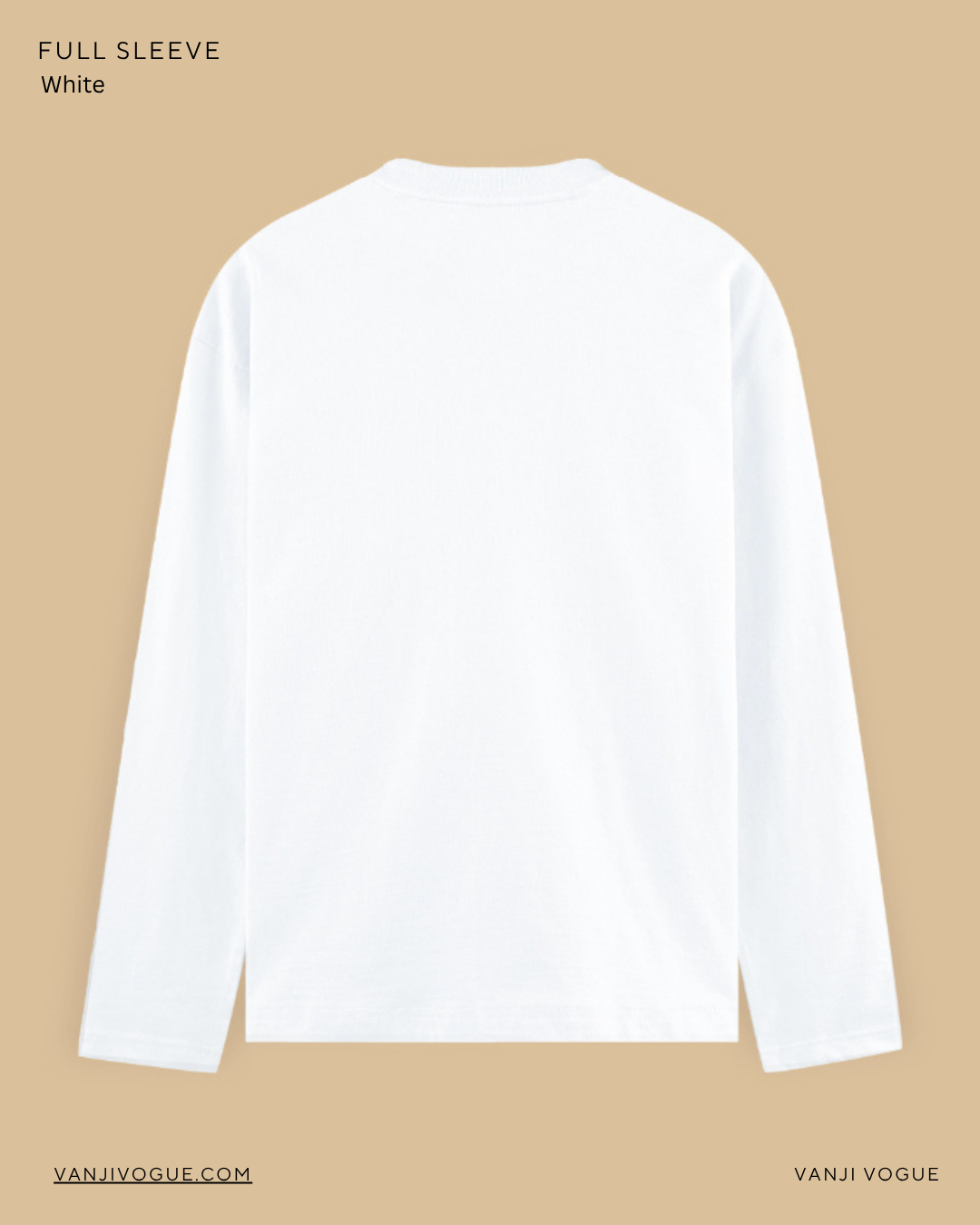 Men's Full Sleeve T-Shirt-White