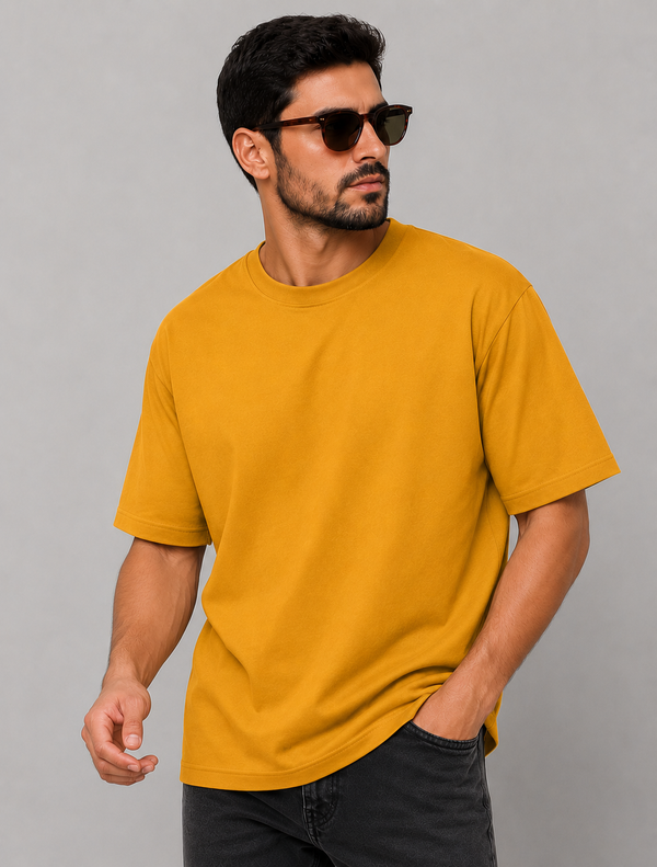 Unisex Oversized Classic T-Shirt-Golden Yellow