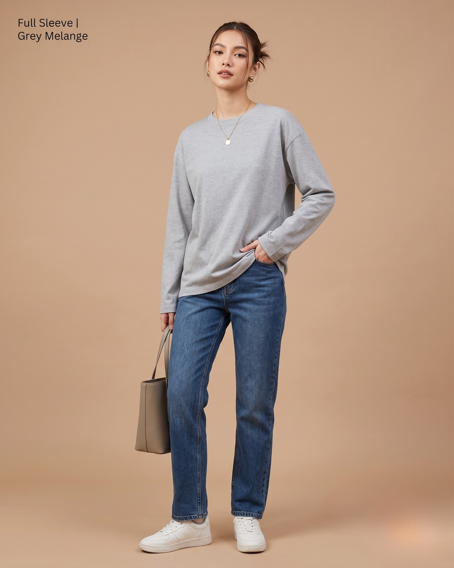 Full Sleeve T-Shirt – Grey Melange