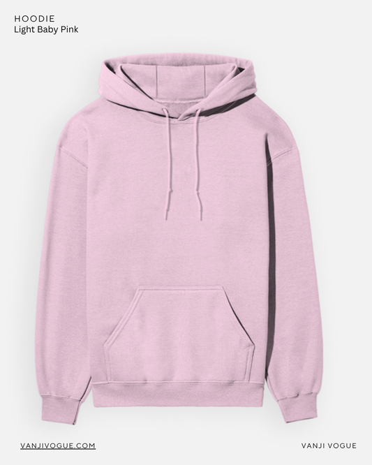 Unisex Hoodie-Light Baby Pink
