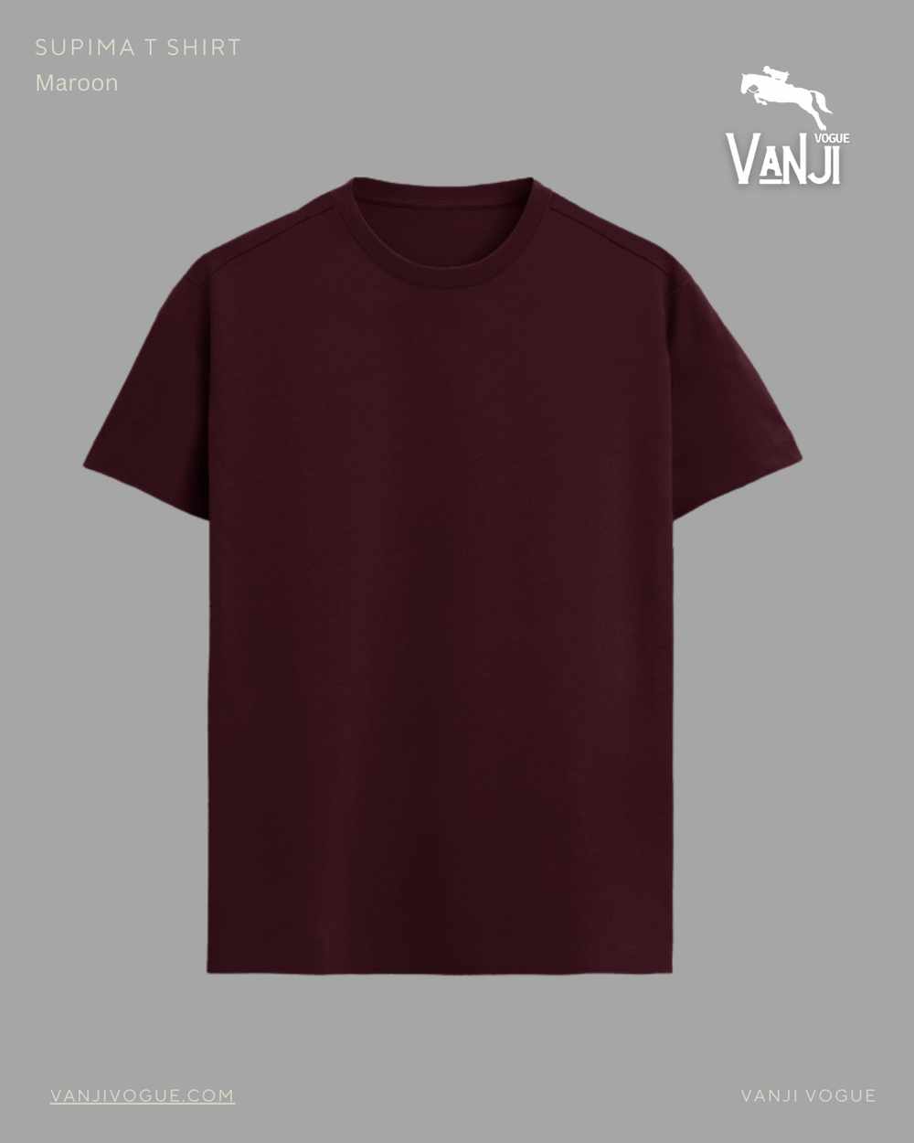 Men's Supima T-Shirt Maroon - view 1