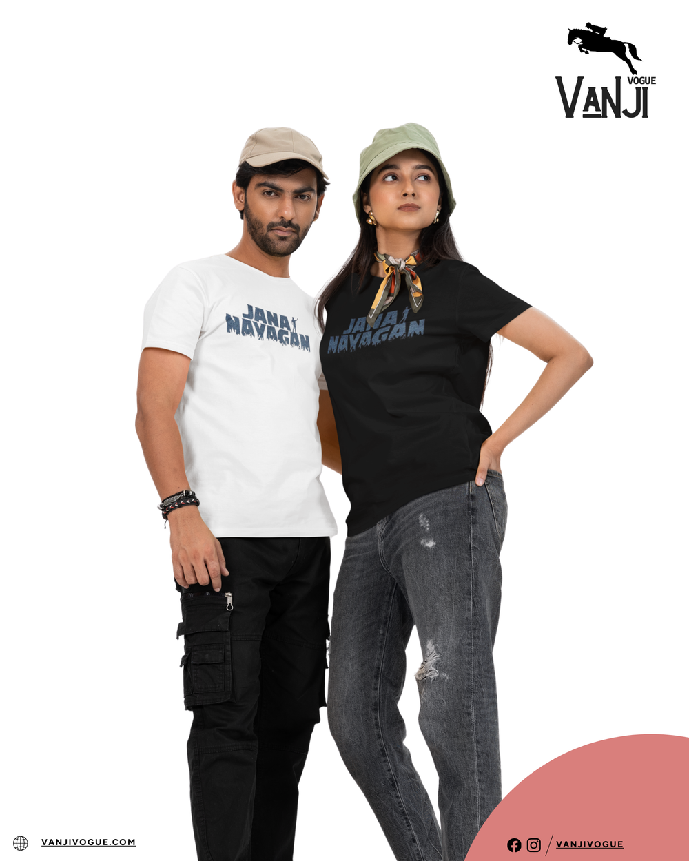 White Regular Fit Graphic T-Shirt – Jana Nayagan Print - view 3