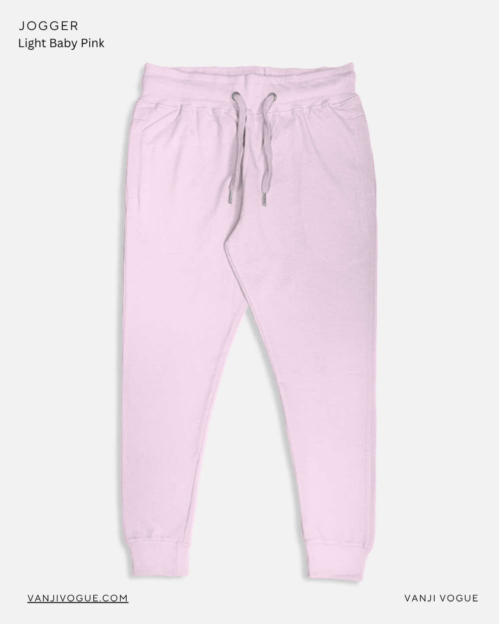 Unisex Joggers-Light Baby Pink - view 1