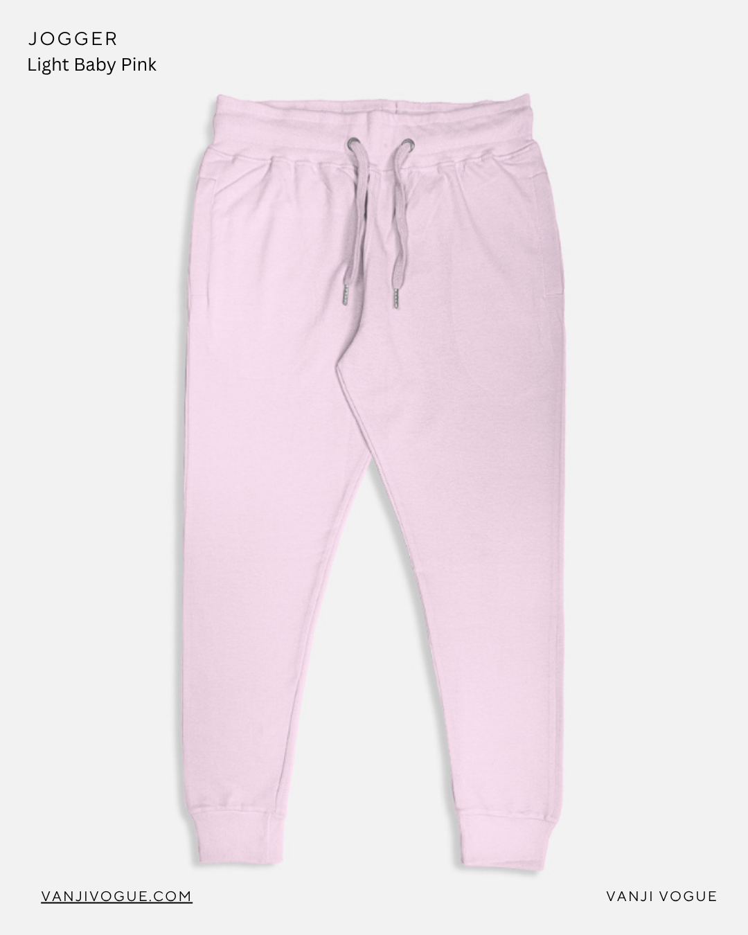 Unisex Joggers-Light Baby Pink