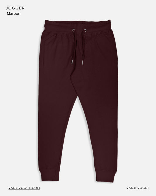 Unisex Joggers-Maroon