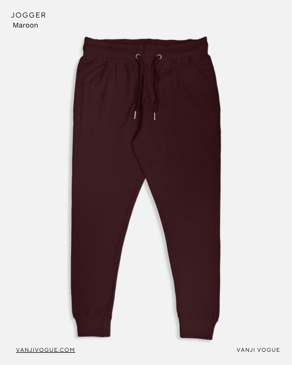 Unisex Joggers-Maroon